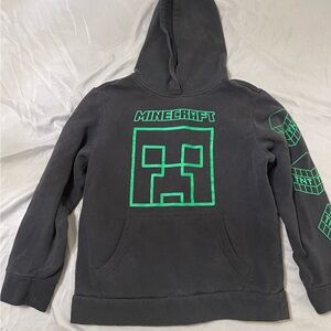 Minecraft Black Hoodie with Green Creeper Design